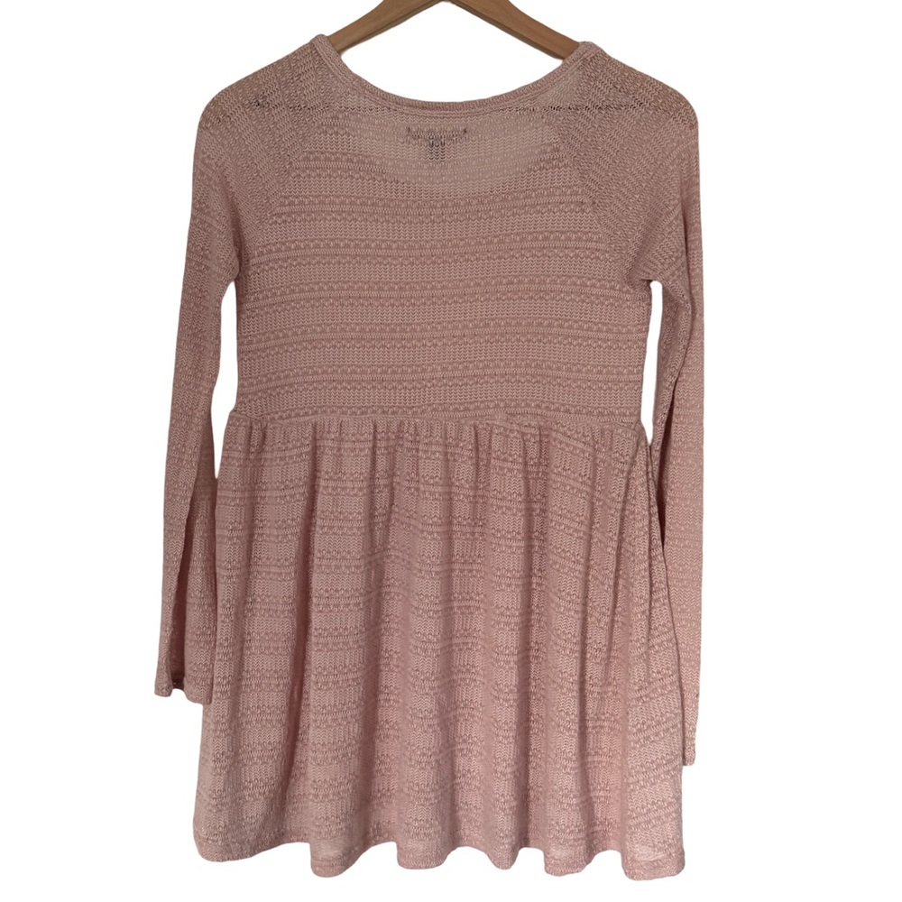 American Eagle Soft Knit Babydoll Tunic Top Blush Pink Small - Picture 3 of 7